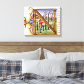 Historisiertes Anfangszeichen "N" Leinwanddruck (Insitu (Schlafzimmer))