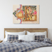 Historisiertes "E", das die Weinbereitung darstell Leinwanddruck (Insitu (Schlafzimmer))