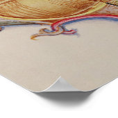 Historisiertes "E", das die Weinbereitung darstell Poster (Ecke)