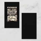 History Beruf Funny Historian Visitenkarte (Vorne/Hinten)