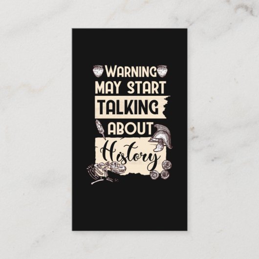 History Beruf Funny Historian Visitenkarte (Vorderseite)