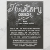 History Blackboard, History Coursing Werbung Flyer (Vorne)