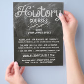 History Blackboard, History Coursing Werbung Flyer (Hand)