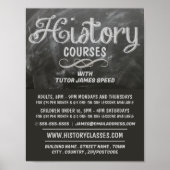 History Blackboard, History Coursing Werbung Poster (Vorne)