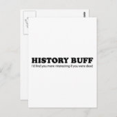 History Buff Postkarte (Vorne/Hinten)