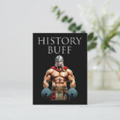 History Buff Roman Centurion Postkarte (Stehend Vorderseite)