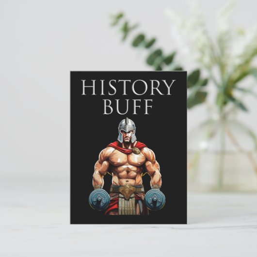 History Buff Roman Centurion Postkarte (Stehend Vorderseite)