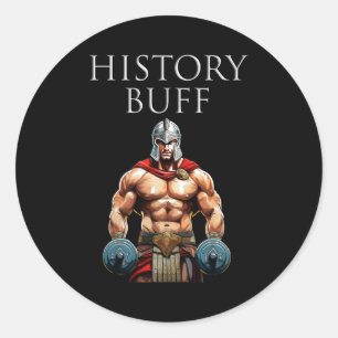 History Buff Roman Centurion Runder Aufkleber