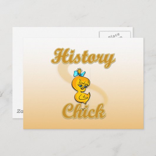 History Chick Postkarte (Vorne/Hinten)