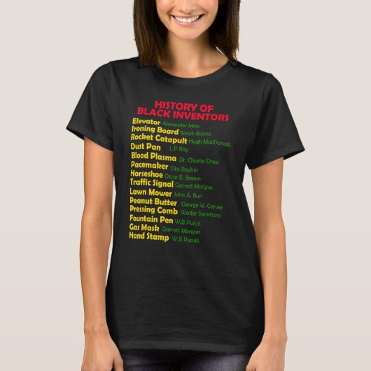 History Of Black Inventors Black History Month Pro T-Shirt (Vorderseite)