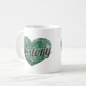 History Retro Heart Blackboard Liebe Kaffeetasse (Vorderseite Links)