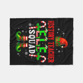 History Teacher Elf Squad Xmas Elf Hat Scute Ss Cu Fleecedecke (Vorderseite (Horizontal))