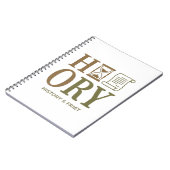 History Teacher Typography Design Notizblock (Linke Seite)