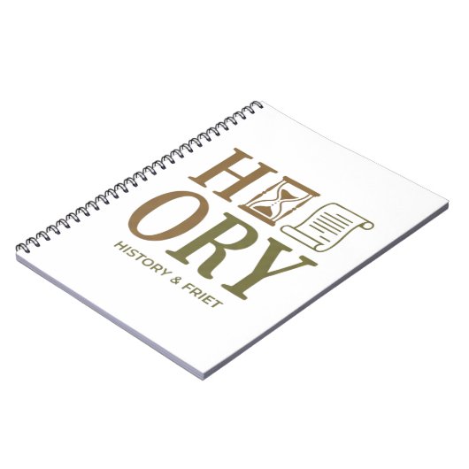 History Teacher Typography Design Notizblock (Linke Seite)