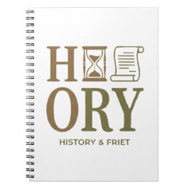 History Teacher Typography Design Notizblock