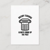 History teachers always bring up the past visitenkarte (Vorderseite)