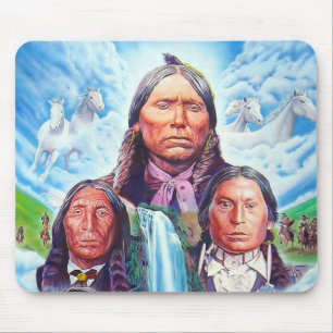History Template Indian Chiefs National American Mousepad
