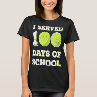 Hit 100 Days of School Tennis Boys Lehrer Kinder 1 T-Shirt
