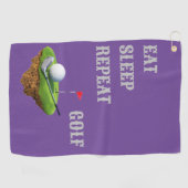 Hit a Hole-in-One mit individuell anpassbaren Hand Golfhandtuch (Horizontal)
