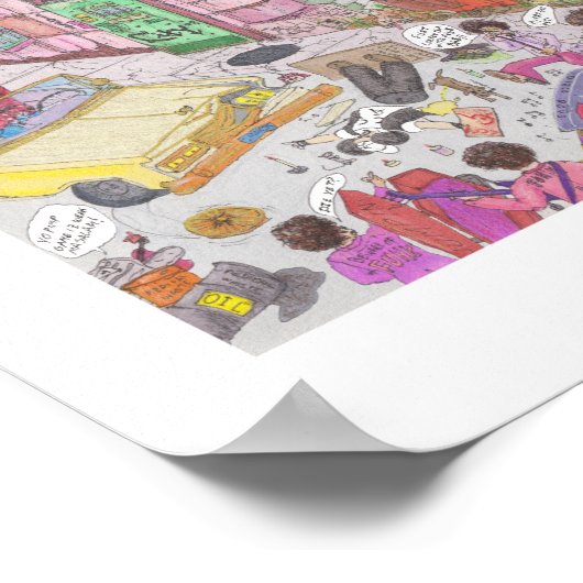 Hit and Run Disco Beerdigung Poster (Ecke)