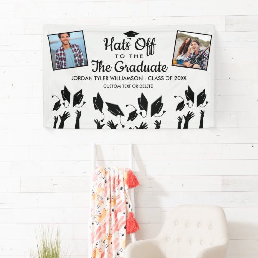 Hit auf zum Grad Abschluss Fotos Party Sign Banner (Insitu)