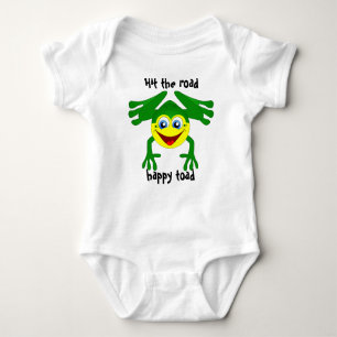 "Hit die Straße, Happy Toad" Das T-Shirt des Kinde Baby Strampler