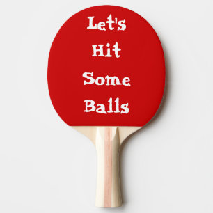 Hit einige Balls Ping Pong Paddle, Red Rubber Back Tischtennis Schläger