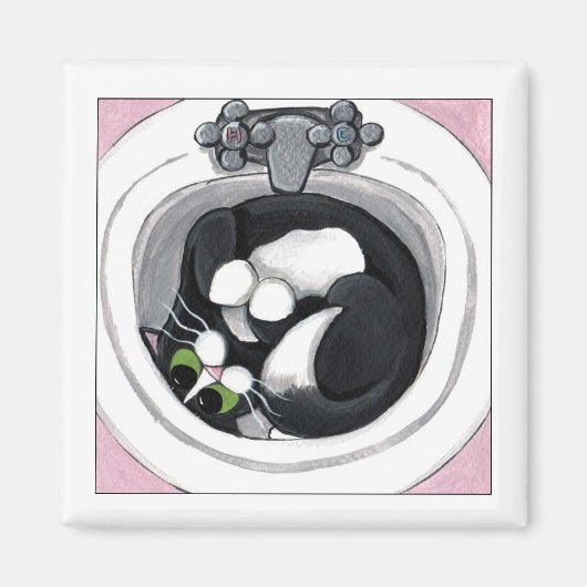 Hit Fit - Schwarze Katze Magnet (Vorne)