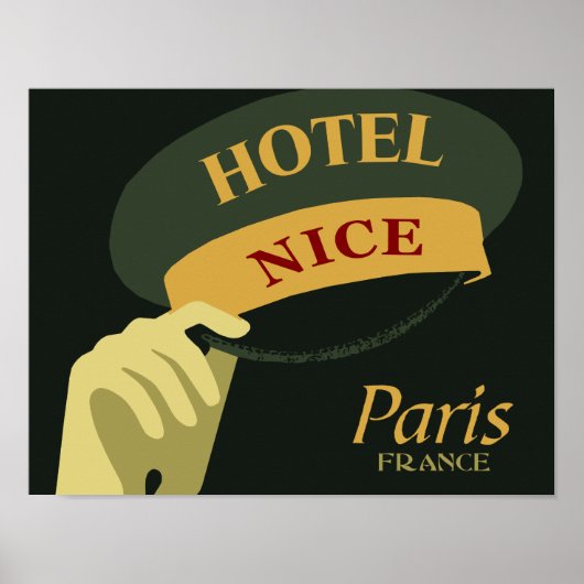 Hit für ein Nice Hotel Paris France Retro-Stil Poster (Vorne)