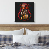 Hit Hard Run Fast Baseball Player Sport Lover Coa Leinwanddruck (Insitu (Schlafzimmer))