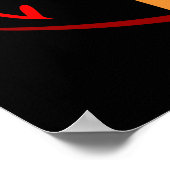 Hit Hard Run Fast Baseball Player Sports Lover Coa Poster (Ecke)