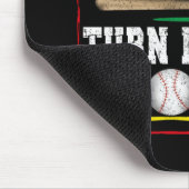 Hit Hard Run Fast Turn Verlassen, Baseball Lover Mousepad (Ecke)