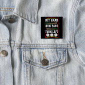 Hit Hard Run Fast Turn Verlassen, Baseball Player  Button (Beispiel)