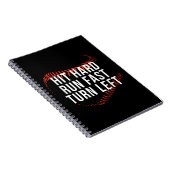 Hit Hard Run Fast Turn Verlassen Funny Baseball Pl Notizblock (Rechte Seite)