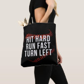 Hit Hard Run Fast Turn Verlassen Funny Baseball Pl Tasche (Von Nahem)