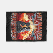 Hit Maxes Evade Taxes Funny Gym Bodybuilding Lifti Fleecedecke (Vorderseite (Horizontal))