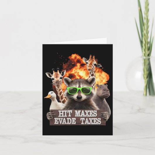 Hit Maxes Evade Taxes Funny Gym Bodybuilding Lifti Karte (Vorderseite)