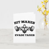 Hit Maxes Evade Taxes Funny Gym Fitness Lifting Wo Karte (Gelbe Blume)