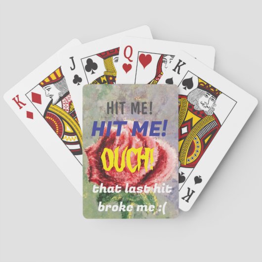 "HIT ME" Blackjack-Spielkarte Spielkarten (Rückseite)