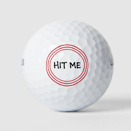 Hit Me Golf Balls Golfball (Vorderseite)
