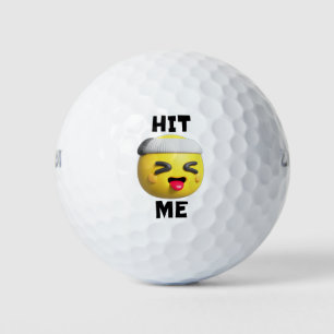 Hit me - lustige Spott Emoji, lästig und sassy Golfball