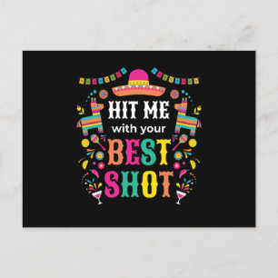 Hit Me Pinata Birthday Postkarte