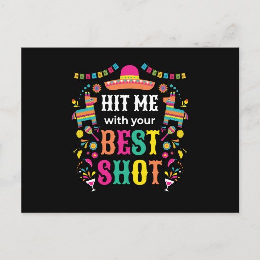 Hit Me Pinata Birthday Postkarte (Vorderseite)