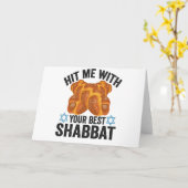 Hit me With Your Best Shabbat Funyn Hanukkah Food Karte (Gelbe Blume)