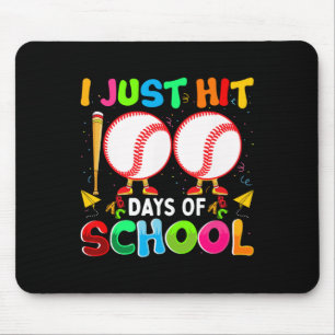 Hit nur 100 Tage der Schule Baseball 100. Tag Jung Mousepad