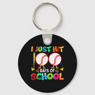 Hit nur 100 Tage der Schule Baseball 100. Tag Jung Schlüsselanhänger
