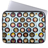 Hit Parade Oldie Platten Cartoon Charakter Vinyl Laptopschutzhülle (Vorderseite)