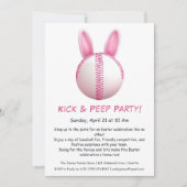 Hit & Peep Party - Einladung Ostern Baseball (Vorderseite)