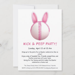 Hit & Peep Party – Ostern Baseball Einladung