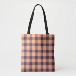 Hit Pink and Livid Brown Plaid Tasche